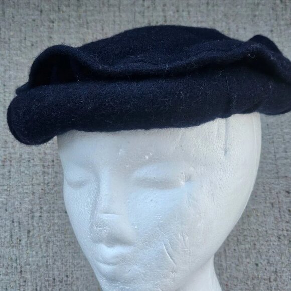 Men Hat Blue Wool Chitral Cap Topi Cultural Ethnic hat Handmade Warm Hat New - Picture 8 of 12